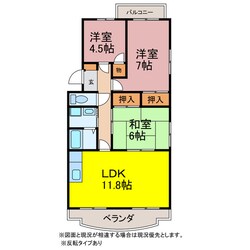 クレール御津の物件間取画像